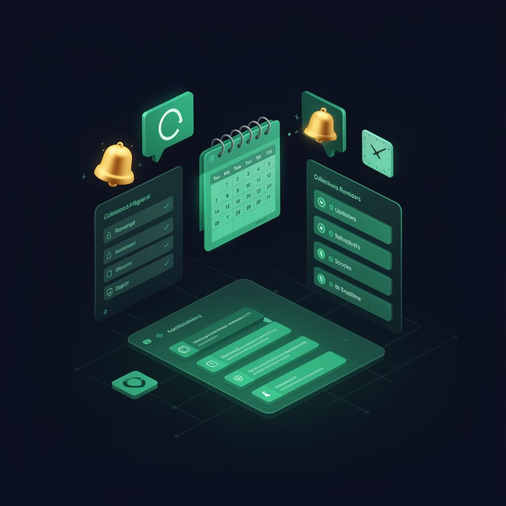 Collections management with calendar and notification system